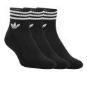 Medias Con Caña Pack X3 Adidas Trefoil Negra
