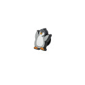 Pin Crocs Jibbitz Happy Penguin Chink Gris