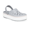 Crocs Moda Zueco Crocs Crocband Platform Clog Mujer Gris